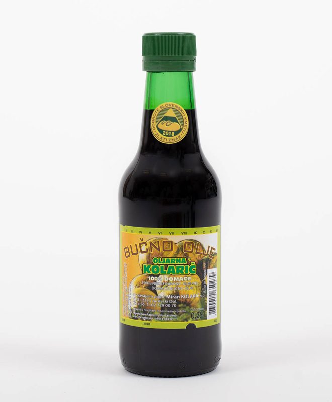 Bučno olje Kolarič - 100% domače (0,25l)