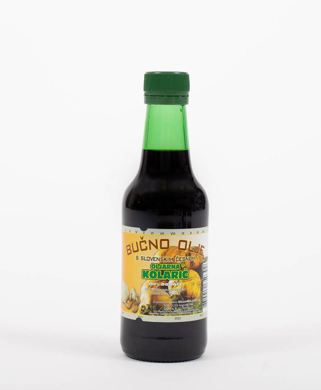 Bučno olje s slovenskim česnom Kolarič (0,25l)