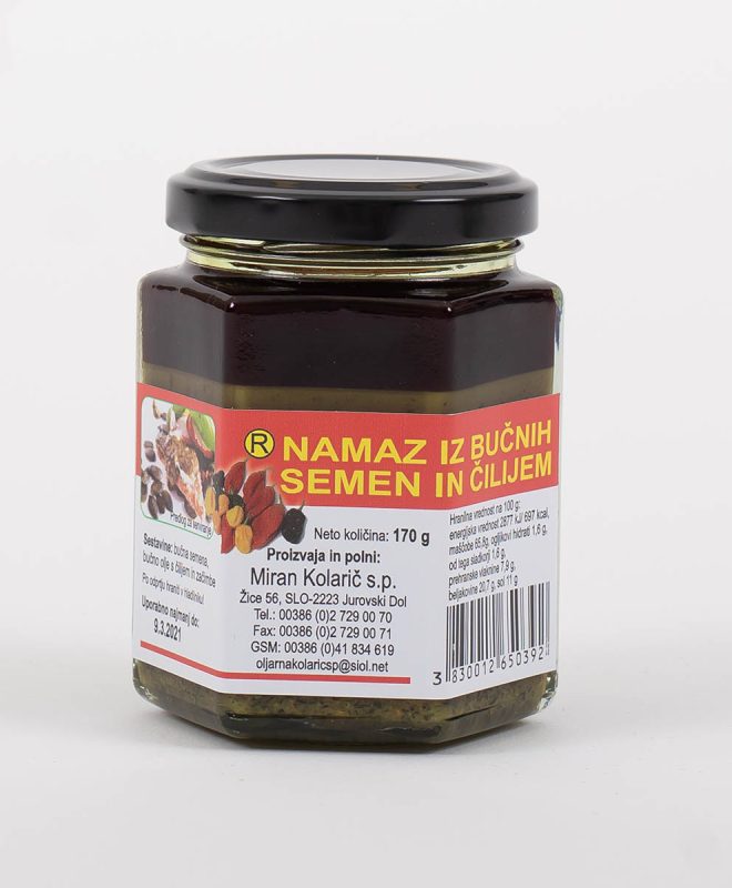 Namaz iz Bučnih semen in čilijem (170g)