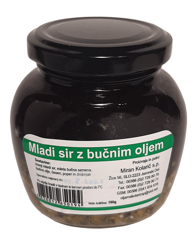 Mladi sir z bučnim oljem (190g)